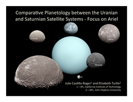 Uranian and Saturnian Satellites in Comparison