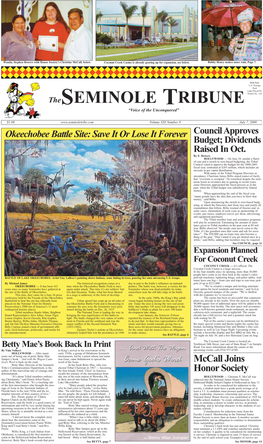 Deadlines Seminole Tribune