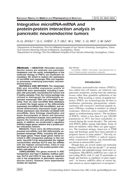 2842-2852-Microrna-Mrna and P-P Interaction Analysis in Pancreatic