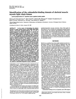 Identification of the Calmodulin-Bindingdomain Of