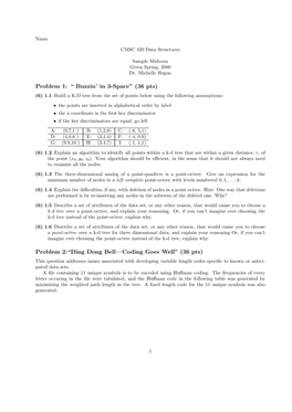 Problem 1: “ Buzzin' in 3-Space” (36 Pts) Problem 2:“Ding Dong Bell