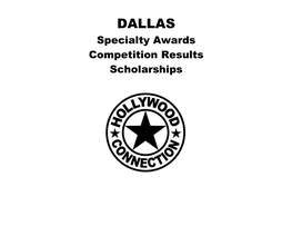 DALLAS Specialty Awards Competition Results Scholarships