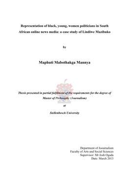 Maphuti Mabothakga Mannya