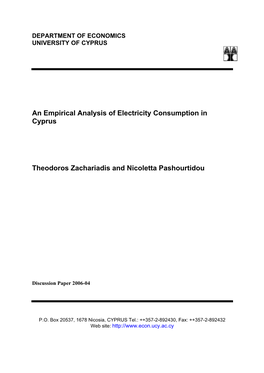 An Empirical Analysis of Electricity Consumption in Cyprus