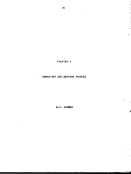 Chapter 3 Gamma-Ray and Neutron Sources R.J. Holmes