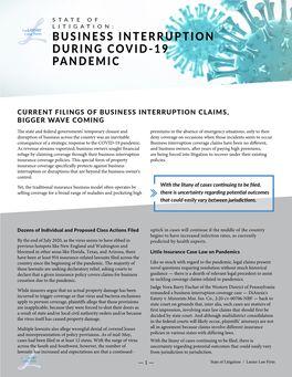 Business Interruption During Covid-19 Pandemic