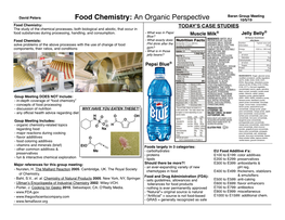 Food Chemistry: an Organic Perspective