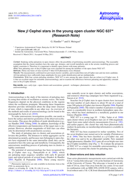 New Β Cephei Stars in the Young Open Cluster NGC 637⋆