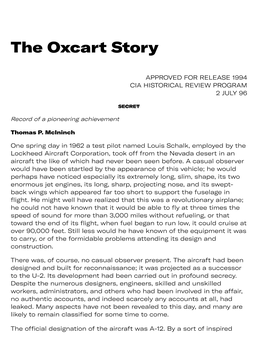 The Oxcart Story