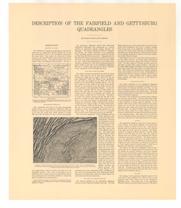 Description of the Fairfield and Gettysburg Quadrangles