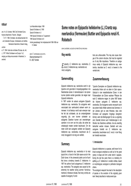 Some Notes on Epipactis Helleborine (L.)Crantz Ssp