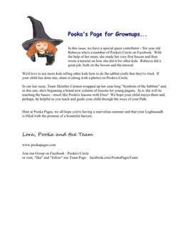 Pooka's Page for Grownups