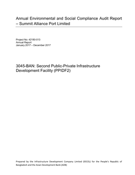 42180-013: Second Public-Private Infrastructure Development Facility