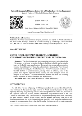 Scientific Journal of Silesian University of Technology. Series Transport Zeszyty Naukowe Politechniki Śląskiej