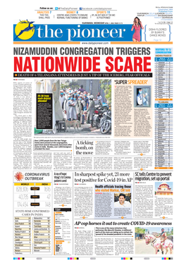 NATIONWIDE SCARE 6 Rajahmundry 21 N DEATH of 6 TELANGANA ATTENDEES IS JUST a TIP of the ICEBERG, FEAR OFFICALS 7 W.G