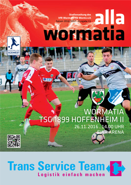 Wormatia Tsg 1899 Hoffenheim Ii 26.11.2016