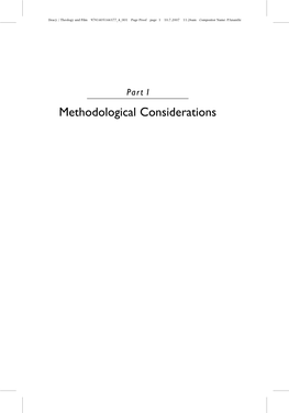 Methodological Considerations