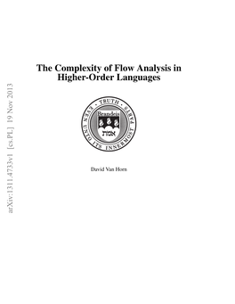 The Complexity of Flow Analysis in Higher-Order Languages