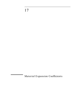 Linear Thermal Expansion Coefficients of Metals and Alloys