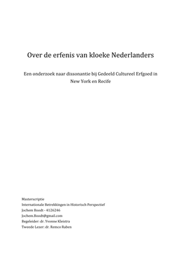 Over De Erfenis Van Kloeke Nederlanders