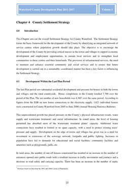 Chapter 4 County Settlement Strategy