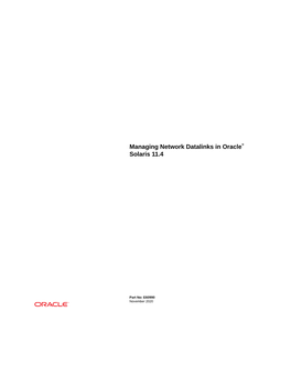 Managing Network Datalinks in Oracle® Solaris 11.4