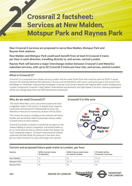 New Malden, Motspur Park and Raynes Park