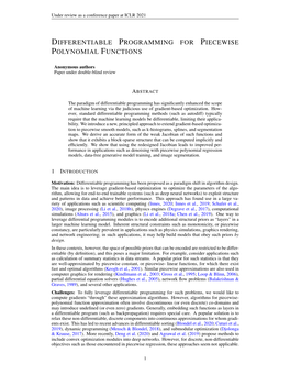 Differentiable Programming for Piecewise Polynomial