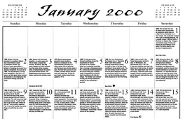 2000 Weather Trivia Calendar
