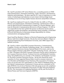 Of 15 GOOGLE EXHIBIT 1022 GOOGLE V. HAMMOND IPR2020-00080