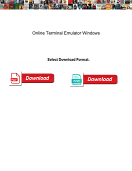 Online Terminal Emulator Windows