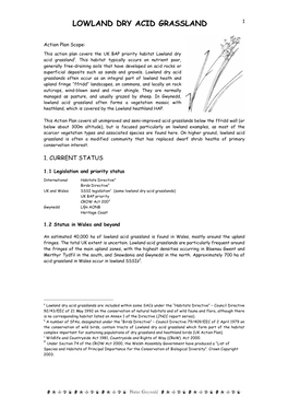 Lowland Dry Acid Grassland 1