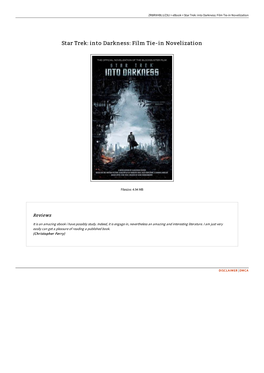 Find Doc » Star Trek: Into Darkness: Film Tie-In Novelization