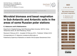 Microbial Biomass and Basal Respiration N