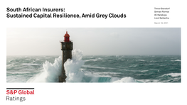 South African Insurers: Simran Parmar Ali Karakuyu Sustained Capital Resilience, Amid Grey Clouds Liesl Saldanha