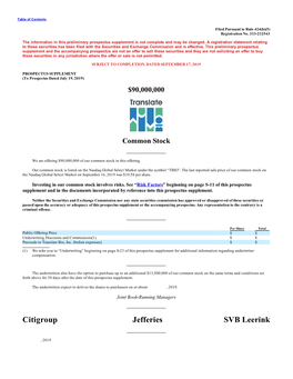 Citigroup Jefferies SVB Leerink