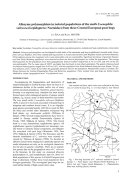 Allozyme Polymorphism in Isolated Populations of the Moth Coenophila