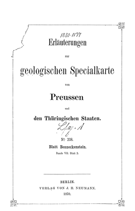 Geologischen Speoialkarte