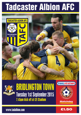 BRIDLINGTON TOWN Tuesday 1St September 2015