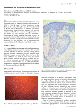 Disseminate and Recurrent Infundibulo-Folliculitis