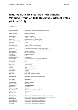 19Th Meeting of the Working Group 4 June 2018