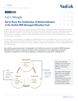 Vaneck NDR Managed Allocation Fund Let's Mingle