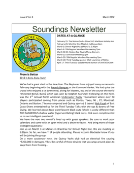 Soundings Newsletter