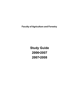 Study Guide 2006-2007 2007-2008