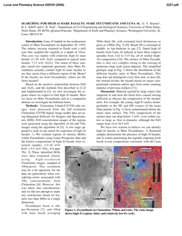 SEARCHING for HIGH-Al MARE BASALTS: MARE FECUNDITATIS and LUNA 16