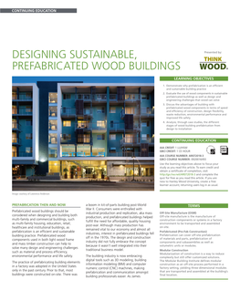 Designing Sustainable, Prefabricated Wood Buildings