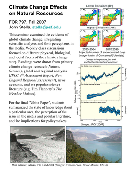 Climate Change Effects on Natural Resources