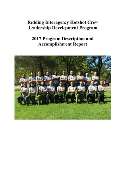 Redding Interagency Hotshot Crew Leadership Development Program
