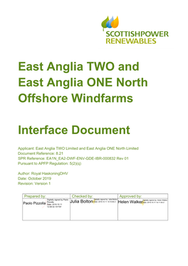 East Anglia TWO and East Anglia ONE North Offshore Windfarms