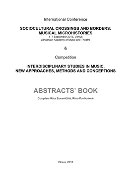 Abstracts' Book